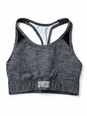 PINK Victoria’s Secret Ultimate Gray Racerback Sports Bra M